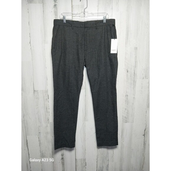 Goodfellow & Co Men's 34x30 Railroad Gray Herringbone Wool Blend Pants - Picture 1 of 8